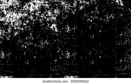 Grunge background of black and white. Abstract monochrome vector texture of dust, stains, chips, dots