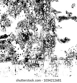 Grunge background of black and white. Abstract monochrome vector texture