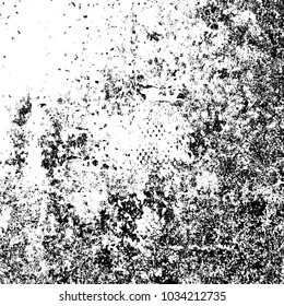 Grunge background of black and white. Abstract monochrome vector texture