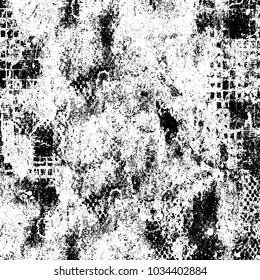 Grunge background of black and white. Abstract monochrome vector texture