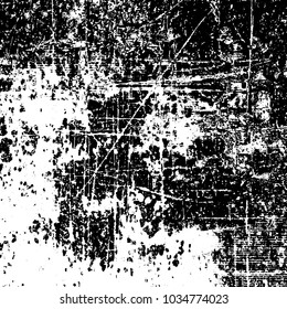 Grunge background of black and white. Abstract monochrome vector texture
