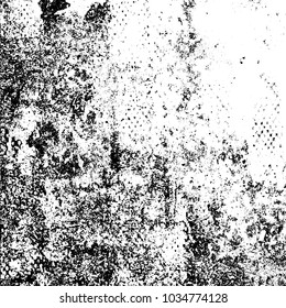 Grunge background of black and white. Abstract monochrome vector texture
