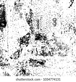 Grunge background of black and white. Abstract monochrome vector texture