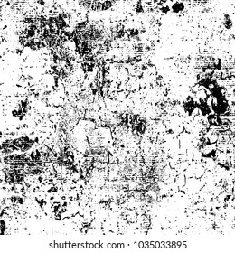 Grunge background of black and white. Abstract monochrome vector texture