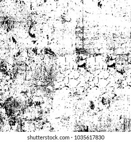 Grunge background of black and white. Abstract monochrome vector texture