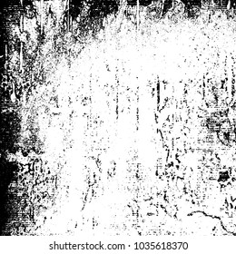 Grunge background of black and white. Abstract monochrome vector texture