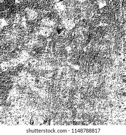 Grunge background black and white. Abstract vector pattern of cracks, dust, chipping