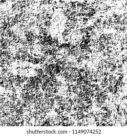 Grunge background black and white. Abstract vector pattern of cracks, dust, chipping
