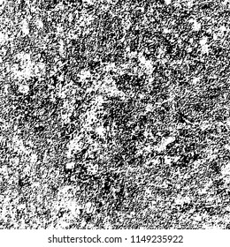 Grunge background black and white. Abstract vector pattern of cracks, dust, chipping