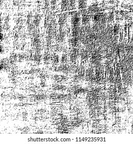 Grunge background black and white. Abstract vector pattern of cracks, dust, chipping