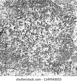 Grunge background black and white. Abstract vector pattern of cracks, dust, chipping