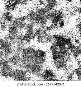 Grunge background black and white. Abstract vector pattern of cracks, dust, chipping