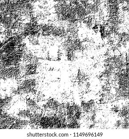 Grunge background black and white. Abstract vector pattern of cracks, dust, chipping