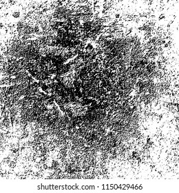 Grunge background black and white. Abstract vector pattern of cracks, dust, chipping