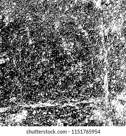 Grunge background black and white. Abstract vector pattern of cracks, dust, chipping