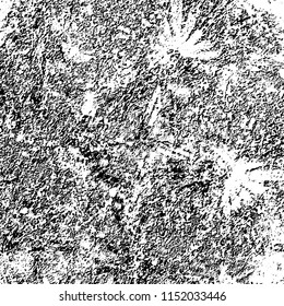 Grunge background black and white. Abstract vector pattern of cracks, dust, chipping