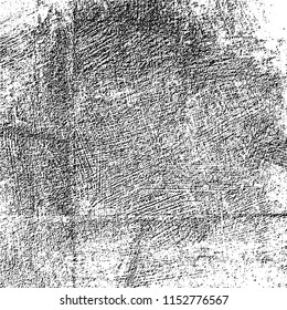 Grunge background black and white. Abstract vector pattern of cracks, dust, chipping