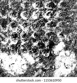 Grunge background black and white. Abstract vector pattern of cracks, dust, chipping