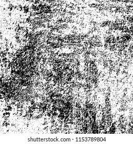 Grunge background black and white. Abstract vector pattern of cracks, dust, chipping