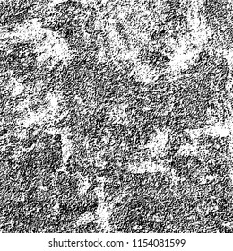 Grunge background black and white. Abstract vector pattern of cracks, dust, chipping
