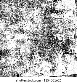 Grunge background black and white. Abstract vector pattern of cracks, dust, chipping
