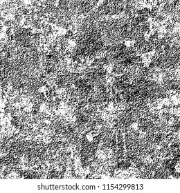 Grunge background black and white. Abstract vector pattern of cracks, dust, chipping