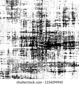 Grunge background black and white. Abstract vector pattern of cracks, dust, chipping