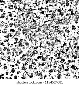 Grunge background black and white. Abstract vector pattern of cracks, dust, chipping