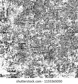 Grunge background black and white. Abstract vector pattern of cracks, dust, chipping