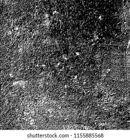 Grunge background black and white. Abstract vector pattern of cracks, dust, chipping