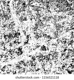 Grunge background black and white. Abstract vector pattern of cracks, dust, chipping