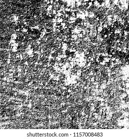 Grunge background black and white. Abstract vector pattern of cracks, dust, chipping