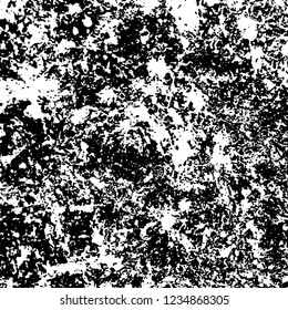 Grunge background black and white. Abstract vector texture scratches, chipped, dust, scuffs on old vintage surface