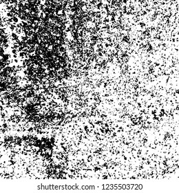 Grunge background black and white. Abstract vector texture scratches, chipped, dust, scuffs on old vintage surface