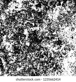 Grunge background black and white. Abstract vector texture scratches, chipped, dust, scuffs on old vintage surface