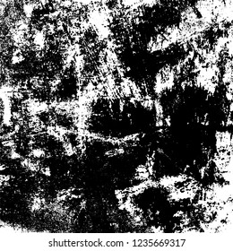 Grunge background black and white. Abstract vector texture scratches, chipped, dust, scuffs on old vintage surface