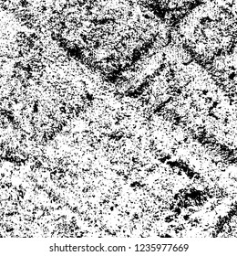 Grunge background black and white. Abstract vector texture scratches, chipped, dust, scuffs on old vintage surface