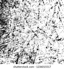 Grunge background black and white. Abstract vector texture scratches, chipped, dust, scuffs on old vintage surface