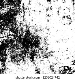Grunge background black and white. Abstract vector texture scratches, chipped, dust, scuffs on old vintage surface