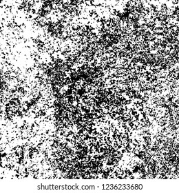 Grunge background black and white. Abstract vector texture scratches, chipped, dust, scuffs on old vintage surface