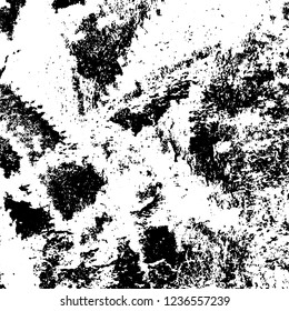 Grunge background black and white. Abstract vector texture scratches, chipped, dust, scuffs on old vintage surface