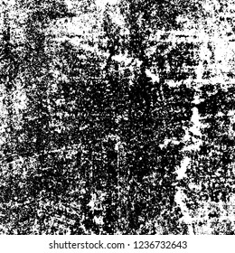 Grunge background black and white. Abstract vector texture scratches, chipped, dust, scuffs on old vintage surface