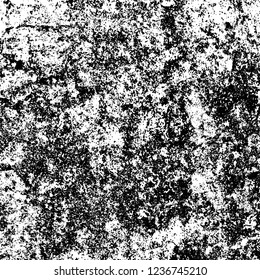 Grunge background black and white. Abstract vector texture scratches, chipped, dust, scuffs on old vintage surface
