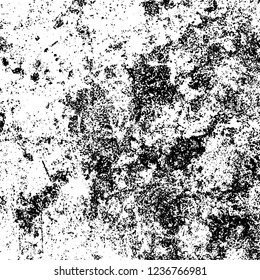 Grunge background black and white. Abstract vector texture scratches, chipped, dust, scuffs on old vintage surface
