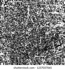 Grunge background black and white. Abstract vector texture scratches, chipped, dust, scuffs on old vintage surface