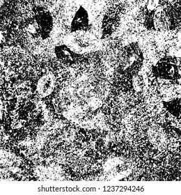 Grunge background black and white. Abstract vector texture scratches, chipped, dust, scuffs on old vintage surface