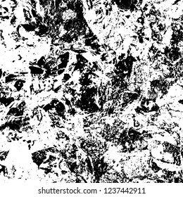 Grunge background black and white. Abstract vector texture scratches, chipped, dust, scuffs on old vintage surface
