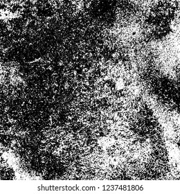 Grunge background black and white. Abstract vector texture scratches, chipped, dust, scuffs on old vintage surface
