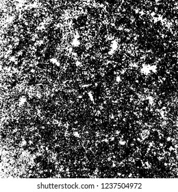 Grunge background black and white. Abstract vector texture scratches, chipped, dust, scuffs on old vintage surface