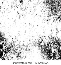 Grunge background black and white. Abstract monochrome texture. Old vintage antique surface